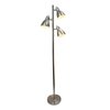 Simple Designs Metal 3-Light Tree Floor Lamp, Brushed Nickel Finish LF2007-BSN